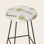 Mediterranean Palm Trees - Gold Palette Stool Gallery Image 2