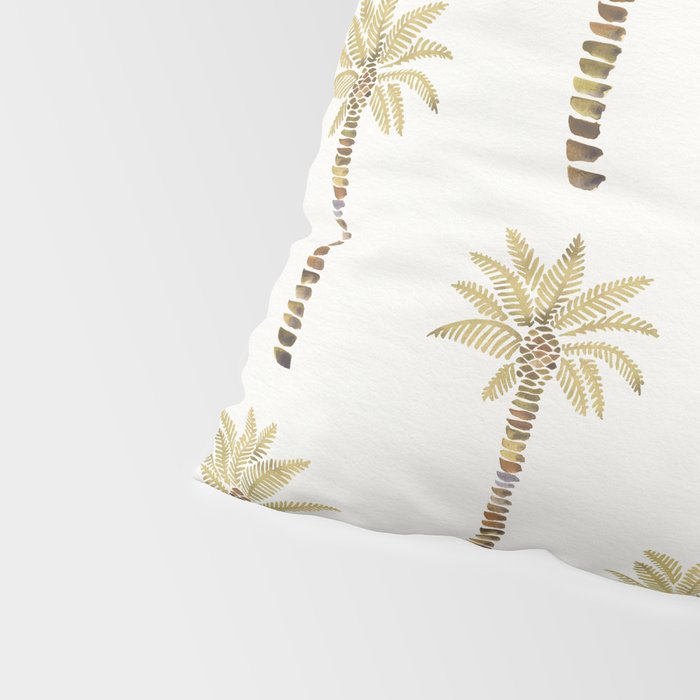 Mediterranean Palm Trees - Gold Palette Pillow Sham Gallery Image 4