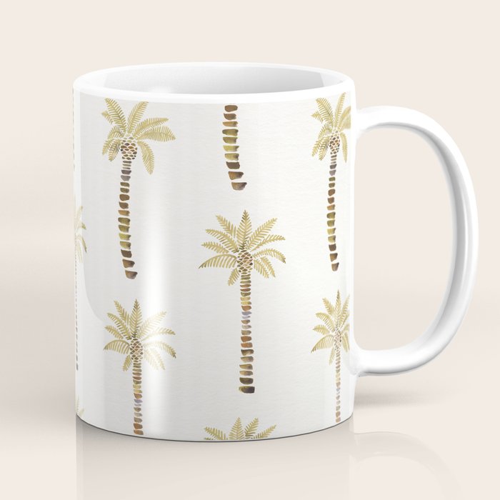 Mediterranean Palm Trees - Gold Palette Coffee Mug Gallery Image 1