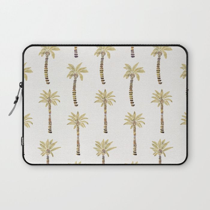 Mediterranean Palm Trees - Gold Palette Laptop Sleeve Gallery Image 1