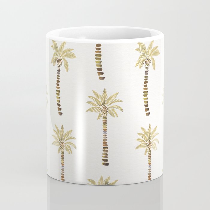 Mediterranean Palm Trees - Gold Palette Coffee Mug Gallery Image 4