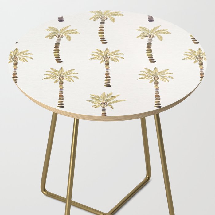 Mediterranean Palm Trees - Gold Palette Side Table Gallery Image 2
