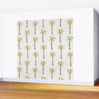 Mediterranean Palm Trees - Gold Palette Wall Mural Gallery Image 2