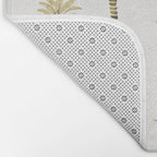 Mediterranean Palm Trees - Gold Palette Bath Mat Gallery Image 2