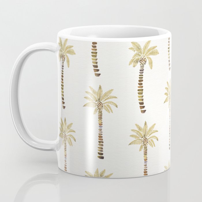 Mediterranean Palm Trees - Gold Palette Coffee Mug Gallery Image 3