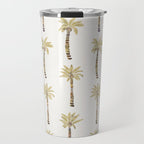 Mediterranean Palm Trees - Gold Palette Travel Mug Gallery Image 1