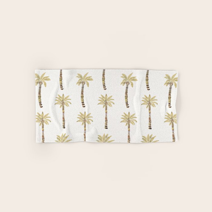Mediterranean Palm Trees - Gold Palette Bath Towel Gallery Image 1