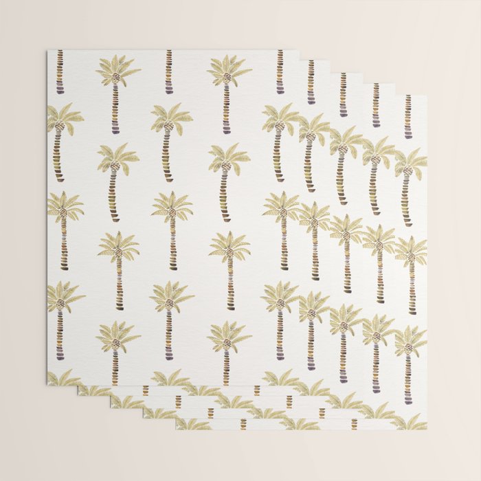 Mediterranean Palm Trees - Gold Palette Wrapping Paper Gallery Image 3