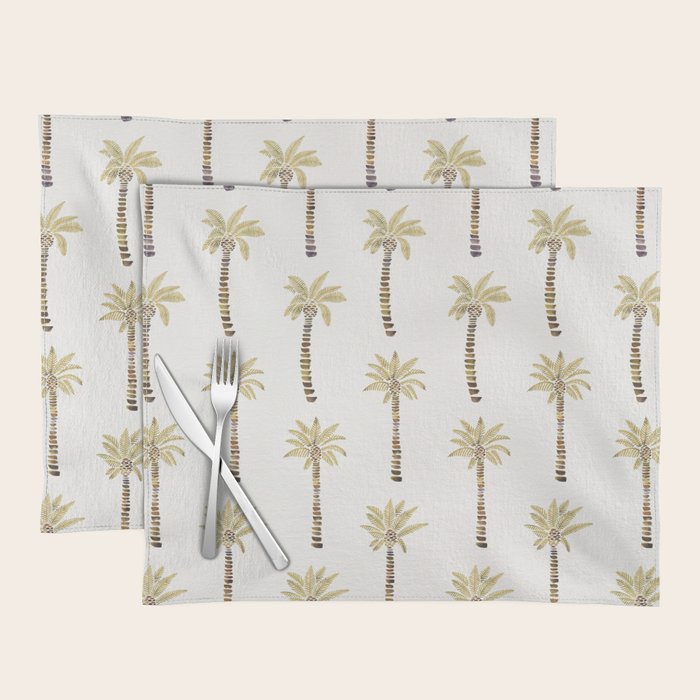 Mediterranean Palm Trees - Gold Palette Placemat Gallery Image 1