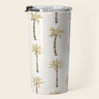 Mediterranean Palm Trees - Gold Palette Travel Mug Gallery Image 3
