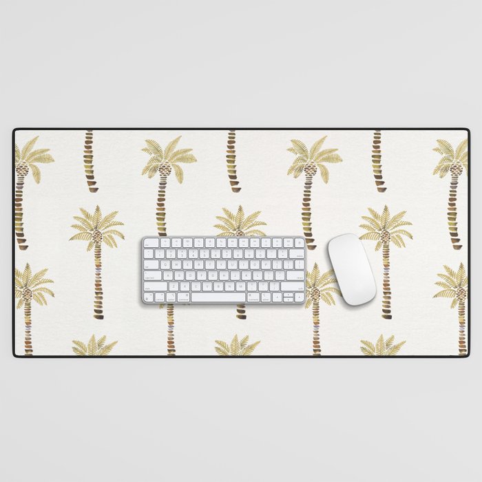 Mediterranean Palm Trees - Gold Palette Desk Mat Gallery Image 1