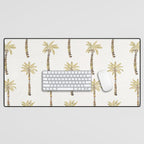 Mediterranean Palm Trees - Gold Palette Desk Mat Gallery Image 1