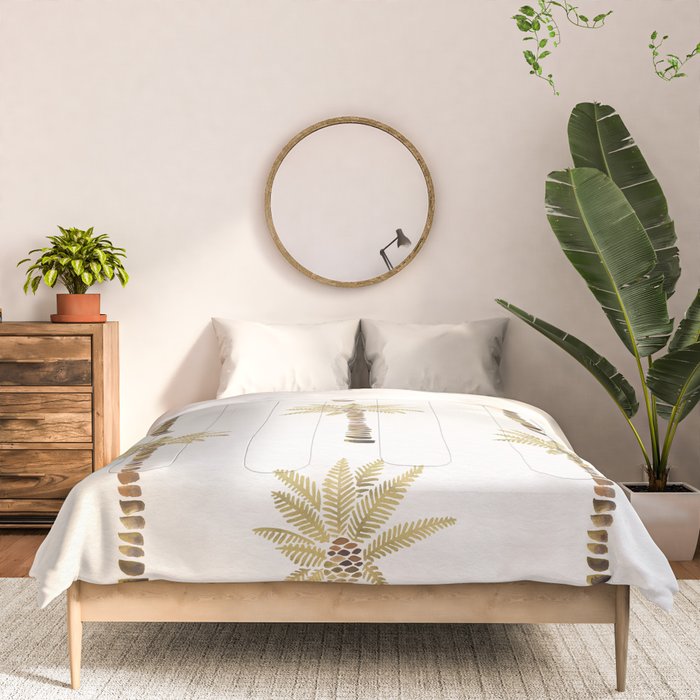 Mediterranean Palm Trees - Gold Palette Comforter Gallery Image 3