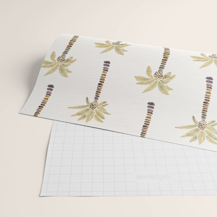 Mediterranean Palm Trees - Gold Palette Wrapping Paper Gallery Image 2
