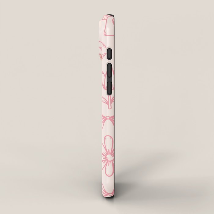 Spring Toile Print in Pink iPhone Case Gallery Image 2
