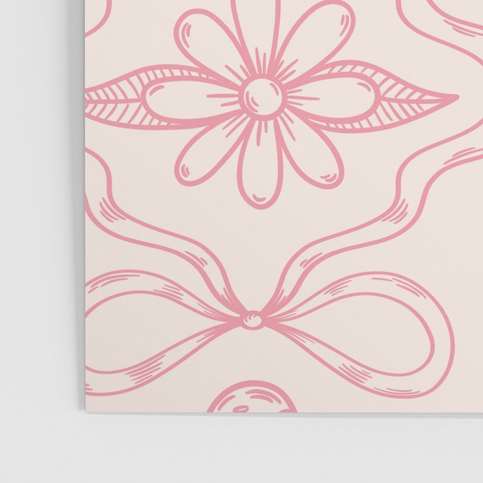 Spring Toile Print in Pink Poster Gallery Image 3
