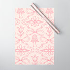 Spring Toile Print in Pink Wrapping Paper Gallery Image 1