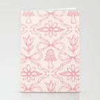 Spring Toile Print in Pink Stationery Card Gallery Image 2