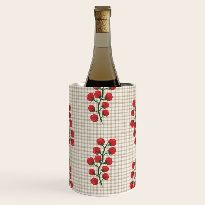 Cherry Tomato Plaid Farmers Market Wine Chiller Gallery Image 1