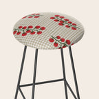 Cherry Tomato Plaid Farmers Market Stool Gallery Image 2