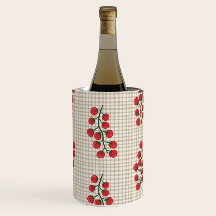 Cherry Tomato Plaid Farmers Market Wine Chiller Gallery Image 3