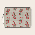 Cherry Tomato Plaid Farmers Market Laptop Sleeve Gallery Image 1
