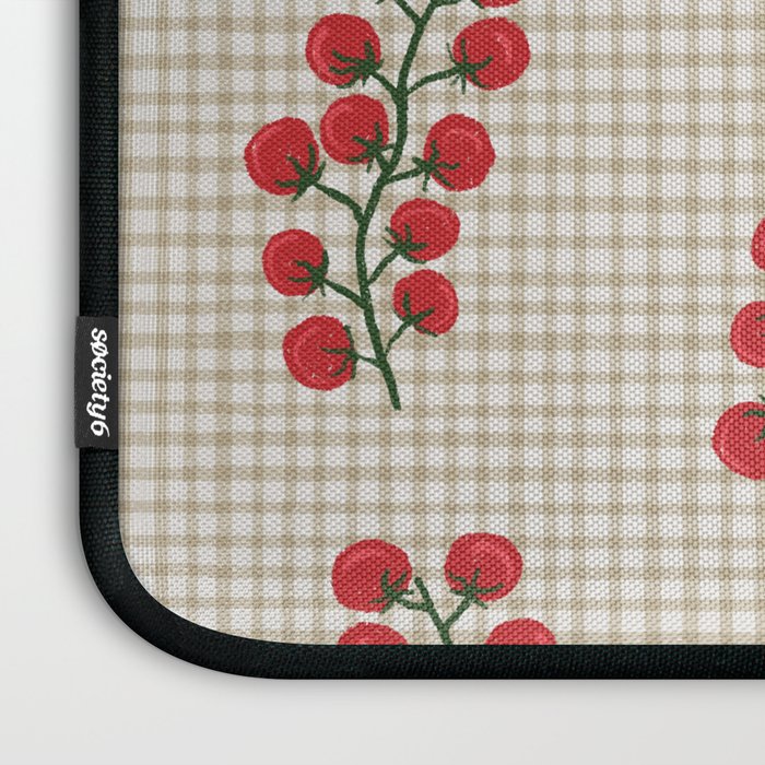 Cherry Tomato Plaid Farmers Market Laptop Sleeve Gallery Image 3