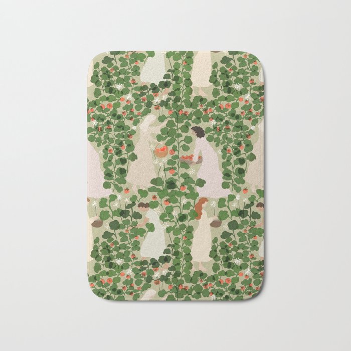 Tomato Girl Summer (BEIGE) Bath Mat Gallery Image 1