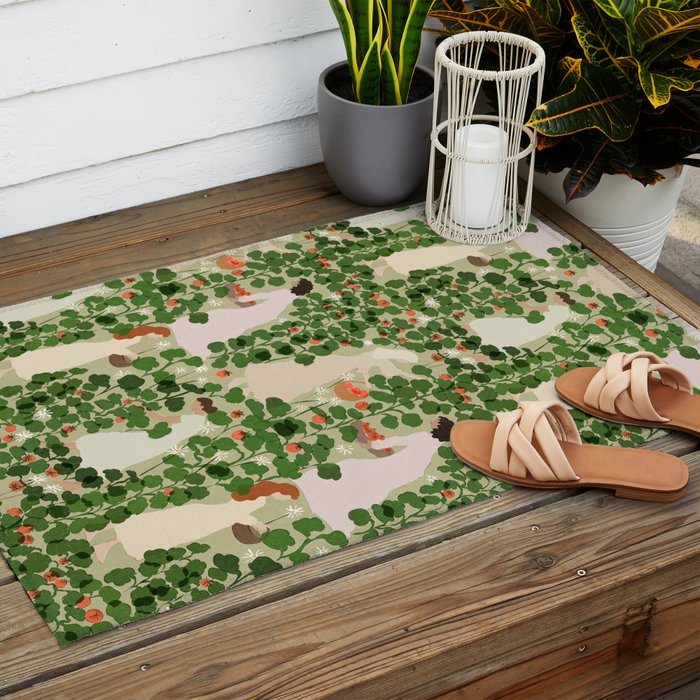 Tomato Girl Summer (BEIGE) Outdoor Rug Gallery Image 2