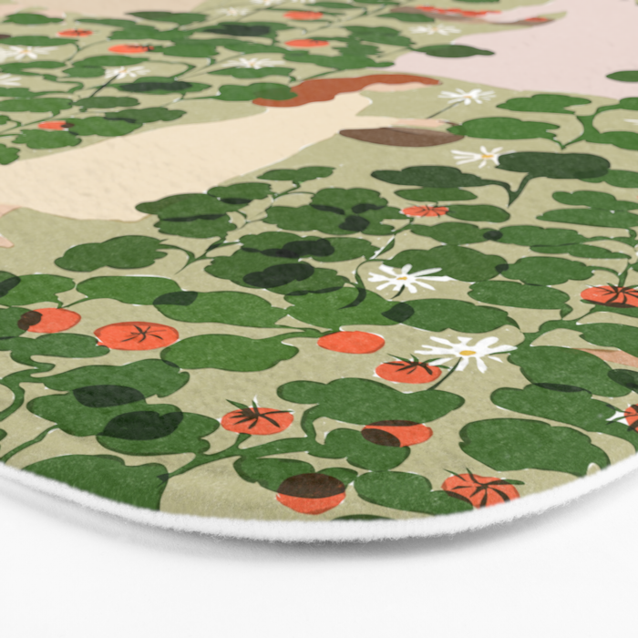 Tomato Girl Summer (BEIGE) Bath Mat Gallery Image 3