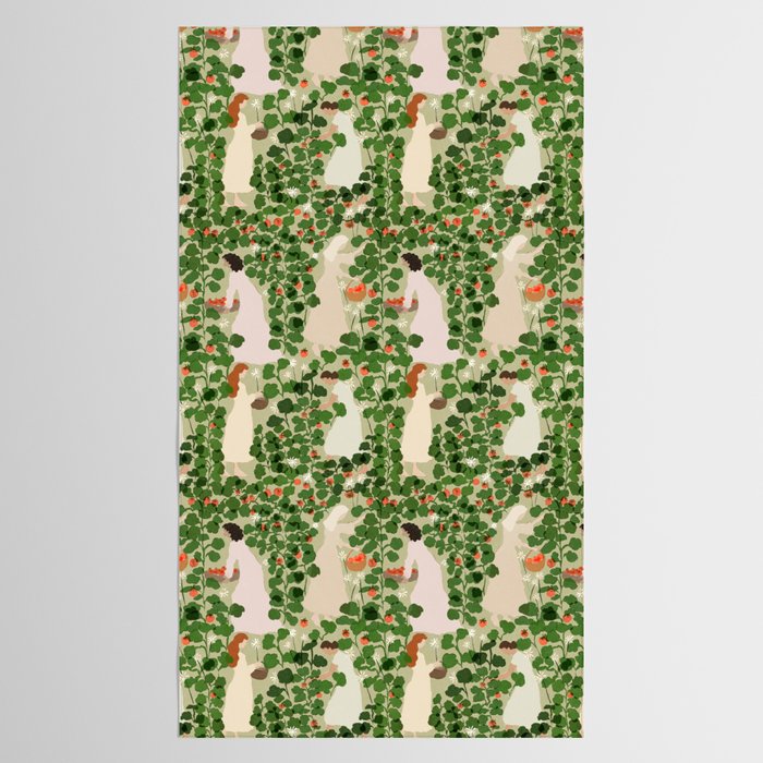 Tomato Girl Summer (BEIGE) Tablecloth Gallery Image 2