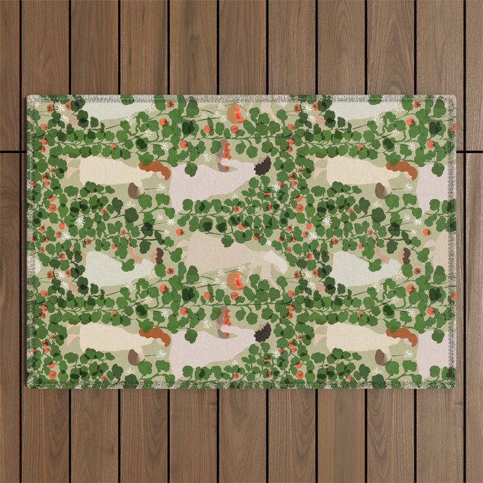Tomato Girl Summer (BEIGE) Outdoor Rug Gallery Image 1