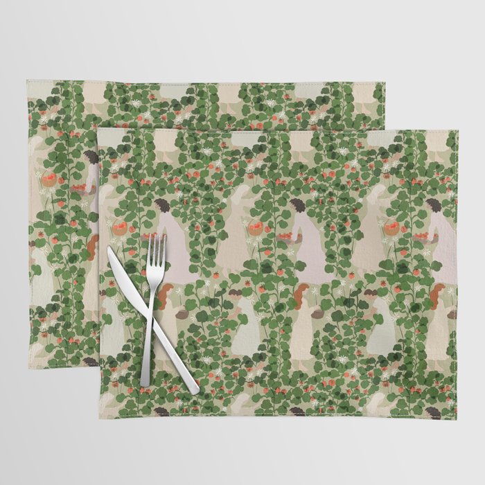 Tomato Girl Summer (BEIGE) Placemat Gallery Image 1