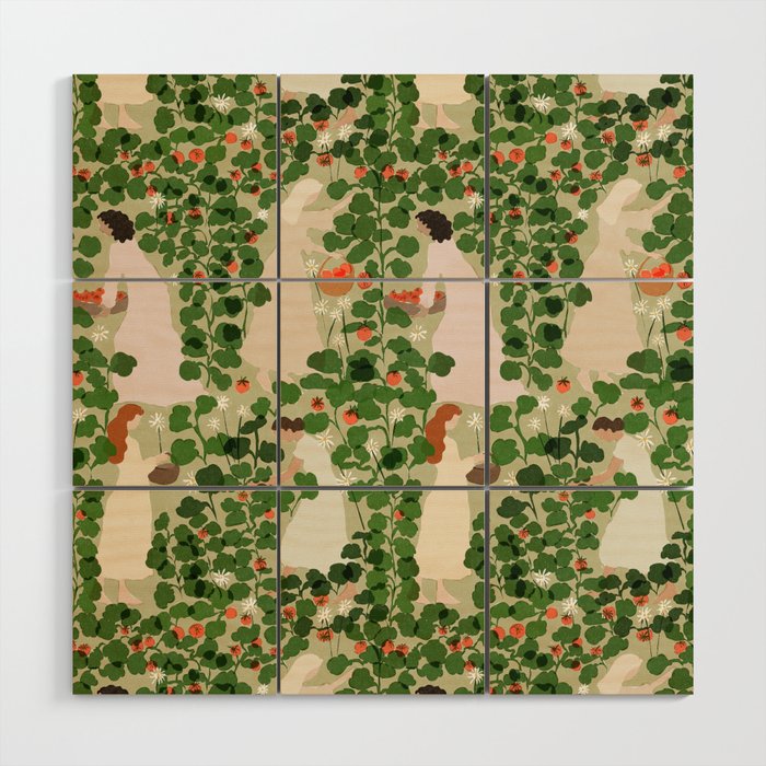 Tomato Girl Summer (BEIGE) Wood Wall Art Gallery Image 1