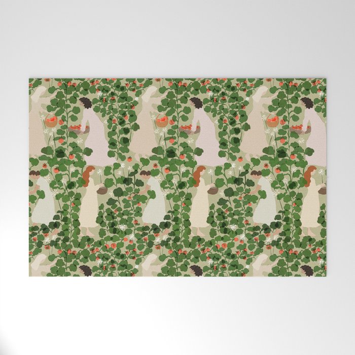 Tomato Girl Summer (BEIGE) Welcome Mat Gallery Image 1