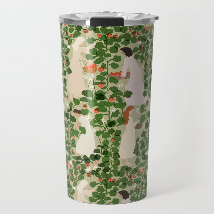 Tomato Girl Summer (BEIGE) Travel Mug Gallery Image 1