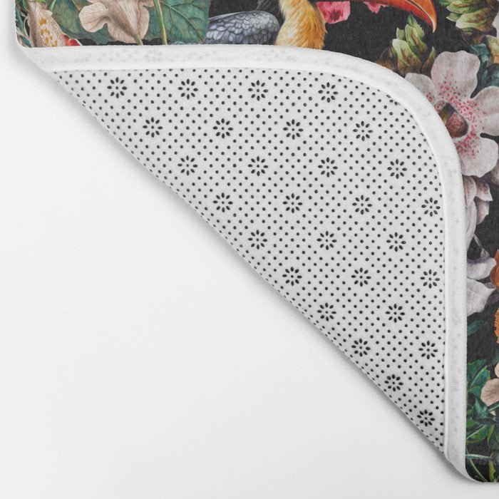 Exotic Blooms and Toucans Bath Mat Gallery Image 2