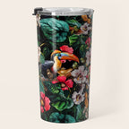 Exotic Blooms and Toucans Travel Mug Gallery Image 3
