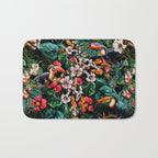 Exotic Blooms and Toucans Bath Mat Gallery Image 1