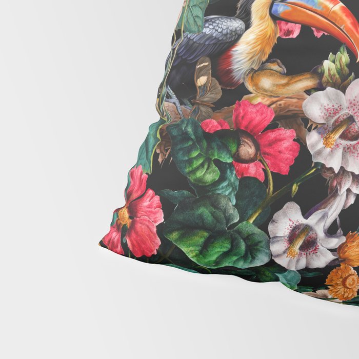 Exotic Blooms and Toucans Pillow Sham Gallery Image 4