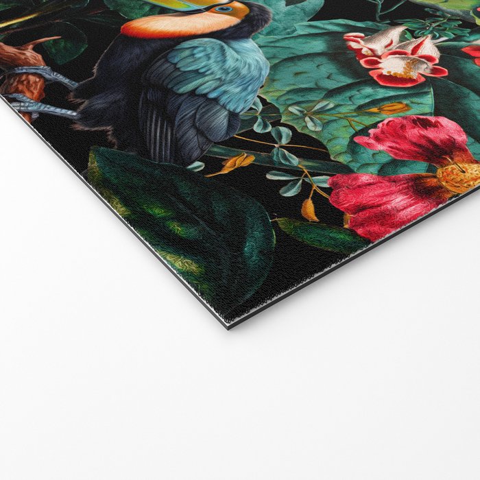 Exotic Blooms and Toucans Welcome Mat Gallery Image 2
