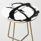Brushstroke [7]: a minimal, abstract piece in black and white Side Table Gallery Image 2