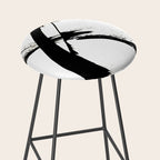 Brushstroke [7]: a minimal, abstract piece in black and white Stool Gallery Image 2
