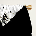 Brushstroke [7]: a minimal, abstract piece in black and white Window Curtain Gallery Image 2