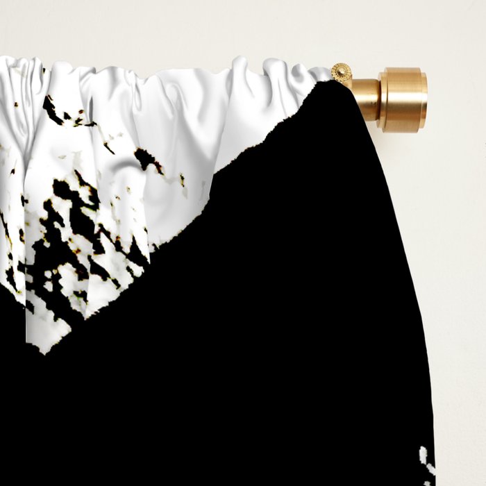 Brushstroke [7]: a minimal, abstract piece in black and white Window Curtain Gallery Image 2