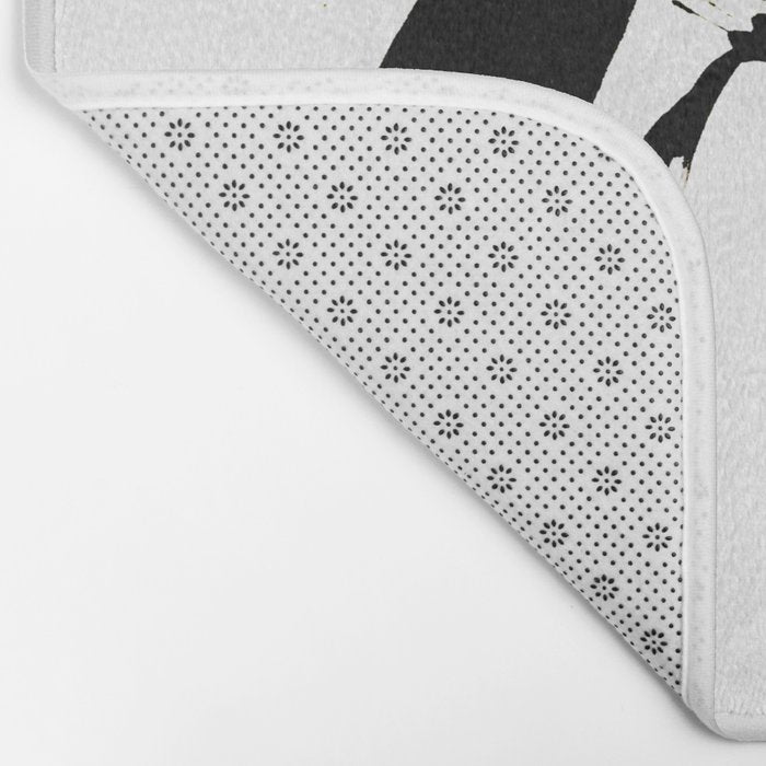 Brushstroke [7]: a minimal, abstract piece in black and white Bath Mat Gallery Image 2