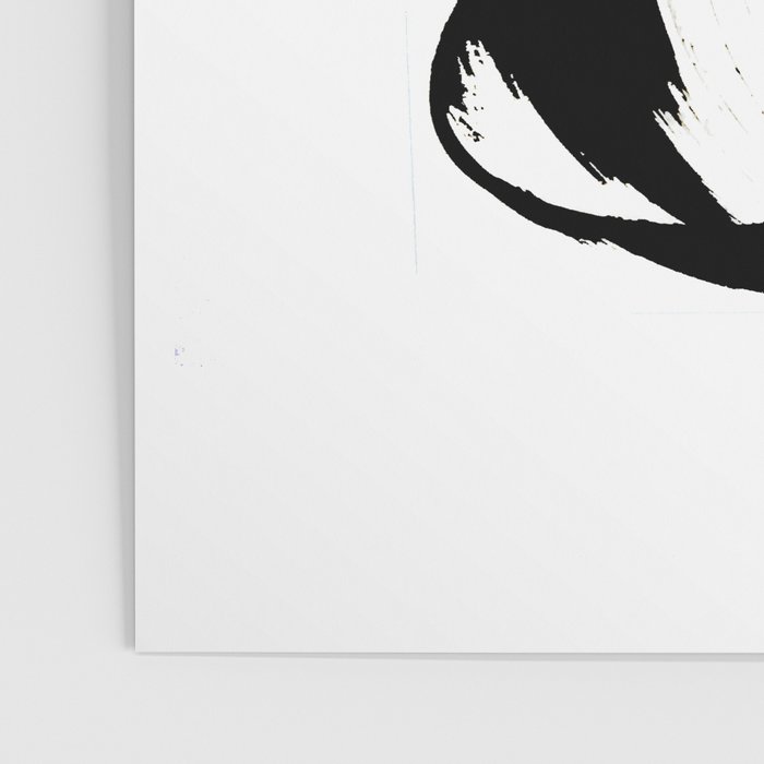 Brushstroke [7]: a minimal, abstract piece in black and white Poster Gallery Image 3