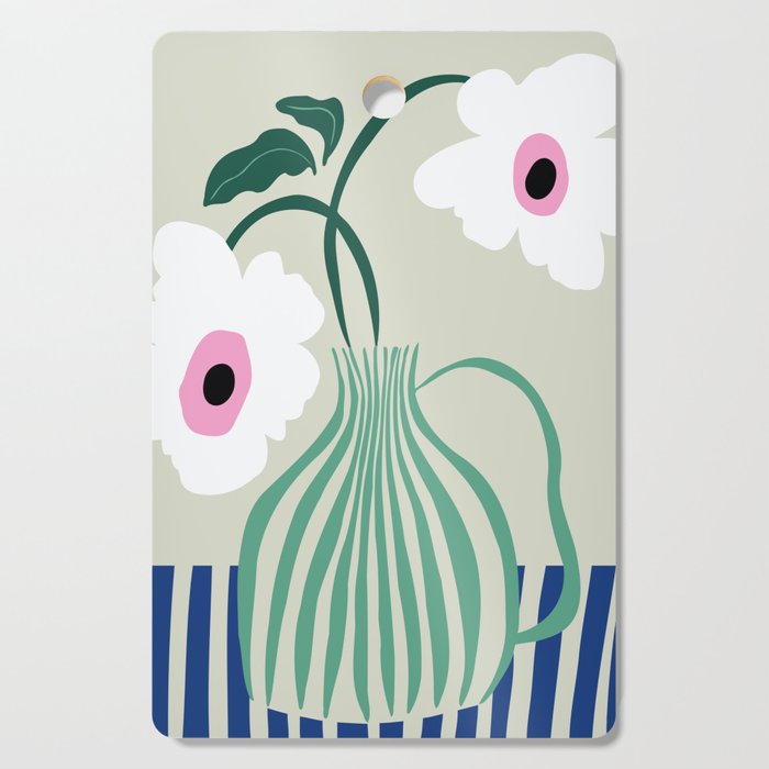 Floral pottery delight Cutting Board Gallery Image 1