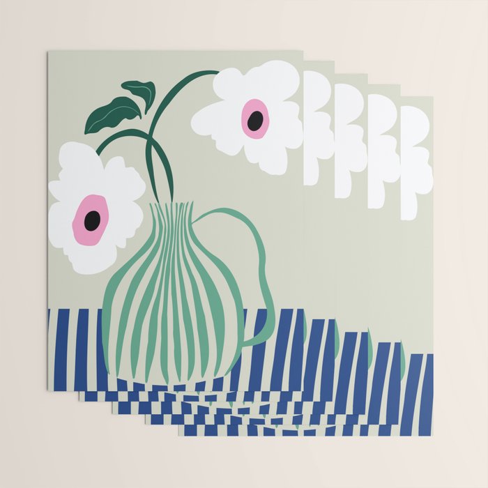 Floral pottery delight Wrapping Paper Gallery Image 3