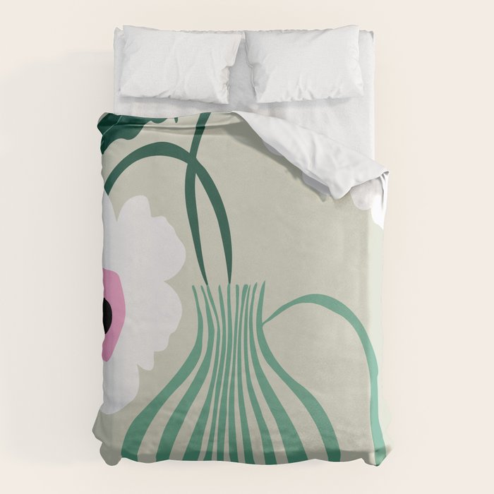 Floral pottery delight Duvet Cover Gallery Image 1